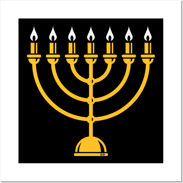 Menorah / Seven-Armed Lampstand (Judaism / Religion / 2C) Wall Art by MrFaulbaum